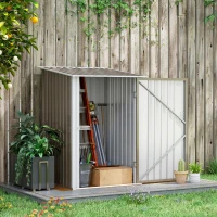 Outsunny Gartenhaus 1m² - Geräteschuppen - abschließbare Tür - Maße 1L x 1,03B x 1,6H m - Wellblech(m-2)