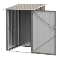 Outsunny Gartenhaus 1m² - Geräteschuppen - abschließbare Tür - Maße 1L x 1,03B x 1,6H m - Wellblech(m-1)