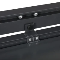 Outsunny Gartenmöbel-Set aus Aluminium und Textilene mit ausziehbarem Tisch und 6 stapelbaren Stühlen für 6 Personen Dunkelgrau(m-5)