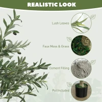HOMCOM Silk Leaf Artificial Olive Trees(m-4)
