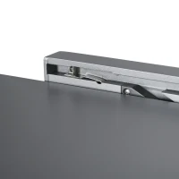 Outsunny Erweiterbarer rechteckiger Gartentisch für bis zu 6 Personen aus Aluminium Maße 80/160L x 80B x 75H cm Anthrazitgrau(m-5)