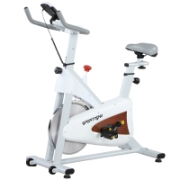 SPORTNOW Leises Heimfahrrad mit einstellbarem Sitz und Widerstand, LCD-Monitor, Tabletthalter, weiß