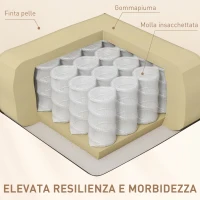 HOMCOM Poltrona Massaggiante a 8 Punti Reclinabile con Portabicchieri e Telecomando, 85x94x104 cm, Beige(m-6)