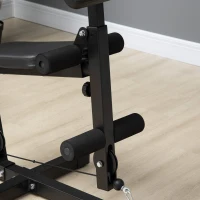 HOMCOM Fitness-Station mit 12 Gewichtsblöcken à 5,5 kg für ein umfassendes Training - 135 x 103 x 210 cm(m-5)