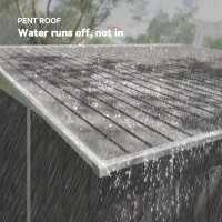 Outsunny Abrigo de Jardim 8,9 m² 280x345x201 cm Abrigo de Exterior de Aço para Armazenamento com Portas e 2 Janelas Cinza(m-8)