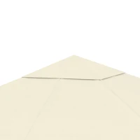 Outsunny Ersatzdach für Pavillon Pergola Zelt - Gartenzelt Polyester 180 g/m² 3 x 3 m Creme(m-5)