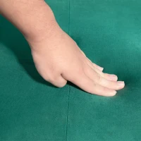 HOMCOM Schlafsofa 3-Sitzer, elegantes gepolstertes Sofa mit Holzbeinen für Wohnzimmer, Gästezimmer, grün(m-5)