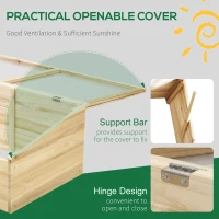 Outsunny Kas hout koude kas koude box kweekkas plantenbak voor balkon(m-6)