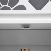 Kleankin Toilettenregal über der Toilette mit Doppeltürschrank, verstellbarem Regal und Nische, Abmessungen 71 x 20,5 x 165 cm, weiß(m-4)