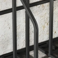 SPORTNOW Fahrradständer 3-Fahrrad-Parkständer mit oberem Korb 4 Haken 90 x 54 x 100 cm Schwarz(m-4)