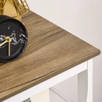 HOMCOM Buffet Küche Aufbewahrungsmöbel 2 Türen Schublade verstellbares Regal offenes Fach 76,6 x 35 x 81,5 cm Eichenbraun(m-5)