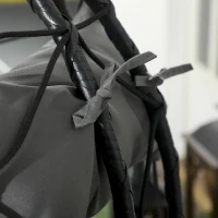 Outsunny Fauteuil suspendu extérieur Fauteuil Suspendu Egg Chair, résistant aux intempéries, incl. Coussin, 102 cm x 102 cm x 195 cm, Gris Foncé(m-5)