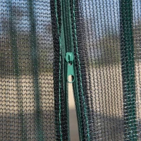 Outsunny Garten Gewächshaus Tomatengewächshaus Netz Sonnenschutz Anti-UV-Sonnenschirm 50-60% 2 Rolltüren mit Reißverschluss Stahl HDPE Dunkelgrün Schwarz(m-4)