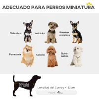 PawHut Cochecito para Mascotas con Barra de Empuje Ajustable Diseño Abierto Cojín y Ruedas 53x45x28 cm Negro(m-8)