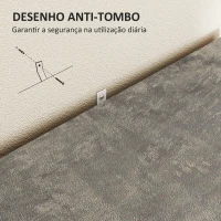 HOMCOM Aparador de 2 Portas de Fechamento Suave Aparador de Sala de Estar com Prateleira Móvel Auxiliar para Cozinha Quarto Entrada 80x37x80 cm Cinza Cimento e Branco Brilho(m-8)