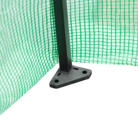 Outsunny Gewächshaus Treibhaus Tomatenhaus Frühbeet mit Tür und Fenster zum Aufrollen PE Stahl Dunkelgrün 238 x 178 x 240 cm(m-10)