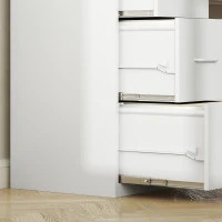HOMCOM Four-Drawer Modern Steel Filing Cabinet - White(m-9)