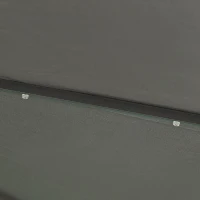 Outsunny Φ2.7m Garden 24 LED Light Parasol Solar Outdoor Tilt Sun Umbrella Patio Club Party Event Manual Sun Shade w/ Hand Crank and 8 Ribs, Grey(m-11)