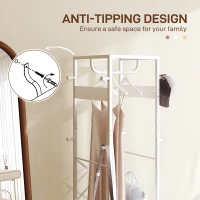 HOMCOM Multi-Storage Clothes Rack - White(m-5)