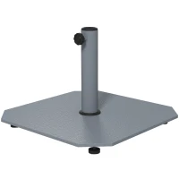 Outsunny Support de parasol en métal 18,5 kg avec roulettes, support de parasol carré pour parasol 32/38/48mm(m-1)