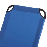 Outsunny Sonnenliege, 5-fach verstellbare Rückenlehne, schnelltrocknend, Metallrahmen, 190 x 56 x 28 cm, Blau(m-7)