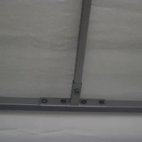 Outsunny 3 x 3m Outdoor Steel Gazebo with 2 Tier Roof, Garden Gazebo Patio Canopy Marquee Shelter with Decorative Steel Frame - Grey(m-10)