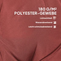 Outsunny 4er Set Sitzkissen 108 x 50 x 5 cm Stuhlkissen mit Bändern, Outdoor Indoor Sitzauflage Weinrot(m-5)