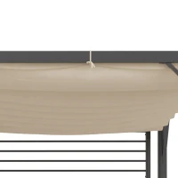 Outsunny paviljoen, pergola met verstelbaar stoffen dak(m-9)