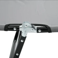 Outsunny Sonnenliege, 5-fach verstellbare Rückenlehne, schnelltrocknend, Metallrahmen, 188 x 56 x 28 cm, Grau(m-9)