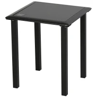 Outsunny 3-tlg. Gartenliegen-Set, 2 Sonnenliegen & 1 Beistelltisch, Metallrahmen, Grau+Schwarz(m-12)