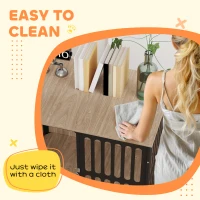 PawHut Dog Crate Furniture with Anti-Chew Resistant Mesh, Anti-Escape Single Door, for Medium Dogs, 80 x 55 x 72 cm(m-7)