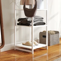 HOMCOM Multi-Storage Clothes Rack - White(m-9)