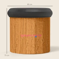 SPORTNOW Baignoire de glace, 300 litres bain de glace gonflable pour la relaxation musculaire avec couvercle, sac de transport, pompe à air, brun(m-3)