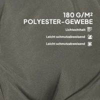 Outsunny 4er Set Sitzkissen 108 x 50 x 5 cm Stuhlkissen mit Bändern, Outdoor Indoor Sitzauflage Hellgrau(m-5)