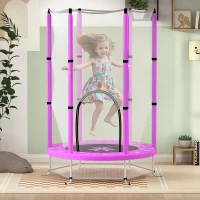 AIYAPLAY Trampoline pour Enfants avec Filet de Sécurité, pour Intérieur et Extérieur, 3-6 Ans, Violet(m-2)