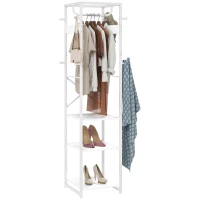 HOMCOM Multi-Storage Clothes Rack - White(m-1)
