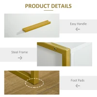 HOMCOM Bedside Table Set of 2, Modern Side Tables with Drawer and Shelf, Nightstands for Bedroom, White(m-6)