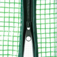 Outsunny Foliengewächshaus Balkon mit 4 Ablagen Mini Gewächshaus Treibhaus Tomatenhaus Pflanzenhaus Frühbeet Metall Grün 80 x 49 x 160 cm(m-10)