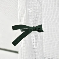 Outsunny Gewächshaus, begehbar, 1,80 x 1,00 x 1,68 m, Foliengewächshaus, robuste Plane, Weiß(m-8)