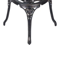 Outsunny Ensemble de Mobilier de Jardin pour 2 Personnes Groupe de Sièges Balcon Balcon Meubles Ensemble Ensemble de Table Chaise Bronze(m-4)