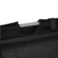 Outsunny Strandliege Sonnenliege Gartenliege, klappbar, verstellbare Rücklehne, Seitentasche, 48 cm x 134 cm x 33-43 cm, Schwarz(m-12)