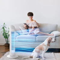 HOMCOM Tower Fan for Bedroom Cooling, 30 Inch Electric 70° Oscillating Fan with 3 Speed Settings, Standing Floor Fan for Home Office Indoor, White(m-7)