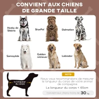 PawHut Lit pour chien chat sur pieds lit chien surélevé velum anti-UV oxford sac de transport 106 x 76 x 94 cm café(m-4)