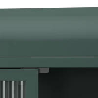 Armoire murale à 3 portes en verre avec design voûté,espace de rangement polyvalent,  pour cuisine, salon et salle de bain, 90×20×70 cm,Vert foncé(m-8)