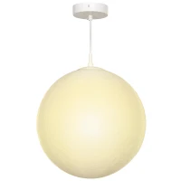 Lampa Księżycowa HOMCOM, Druk 3D, Sterowanie przez Aplikację, Kompatybilność z Muzyką, Różne Tryby Światła, Biały(m-10)