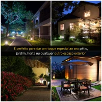 Outsunny Candeeiro Solar de Exterior com Ligar e Desligar Automático Resistente às Intempéries, Estrutura de Alumínio IP44 22x22x194 cm Preto(m-7)