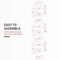 HOMCOM 260 Narrow CD Storage Unit - White(m-7)