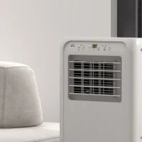 HOMCOM 7,000 BTU Mobile Air Conditioner for Room up to 26m², with Dehumidifier, 24H Timer, Wheels, Window Mount Kit(m-10)
