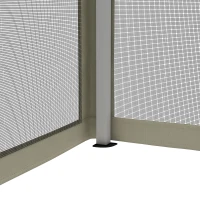 Outsunny Carpa Plegable 3x3 para Exterior Cenador Portátil de Jardín con Mosquiteras Bolsa de Transporte Marco de Acero y Tela Oxford Resistente para Fiestas Camping Beige(m-9)