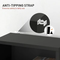 HOMCOM 260 Narrow CD Storage Unit - Black(m-6)